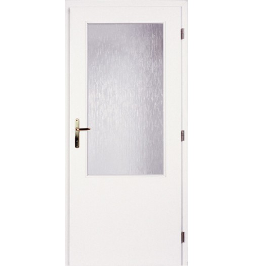 Masonite interiérové dveře sklo 2/3 hladké bílé, sklo kůra čirá 60 cm 