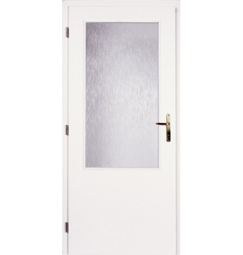 Masonite interiérové dveře sklo 2/3 hladké bílé, sklo kůra čirá 70 cm 